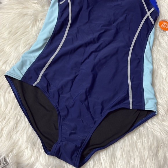 NWT Attraco Sporty One Piece Racerback Low Cut Leg Swimsuit From Amazon Size M - Picture 5 of 14